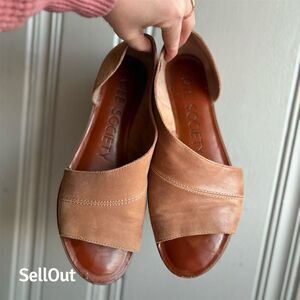 Sole Society Women's Leather Colvan Flats Brown Size 8 Casual